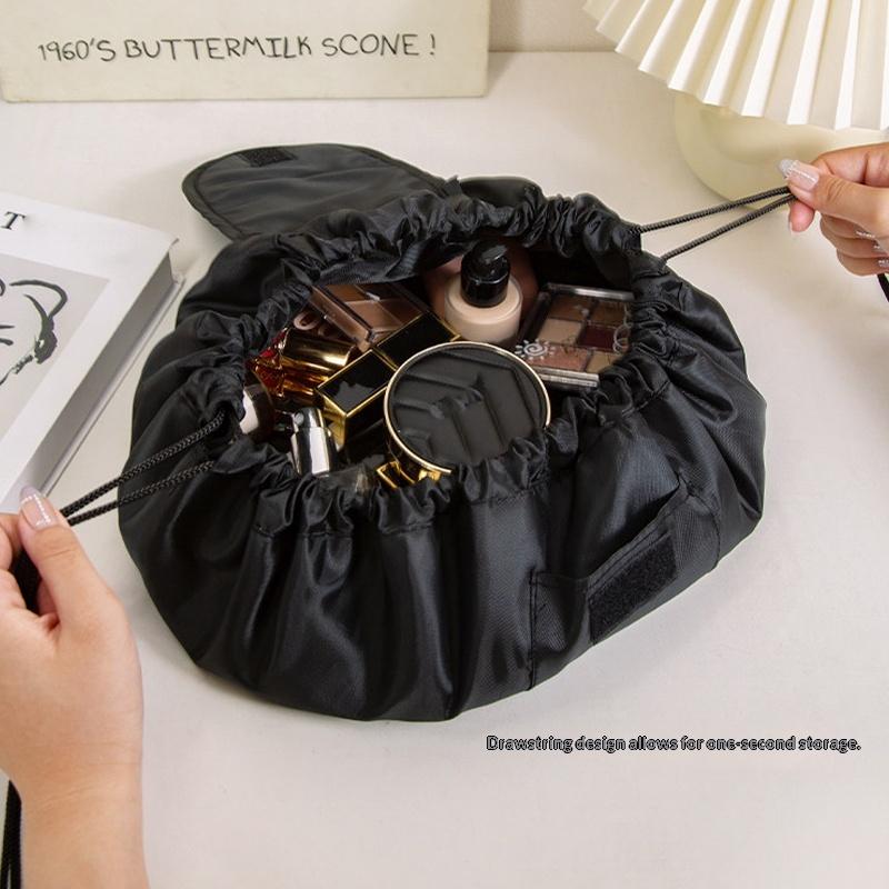 Women Drawstring Cosmetic Bag Travel Storage Makeup Bag Portable Waterproof Toiletry Case