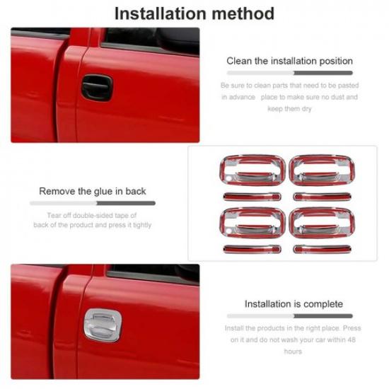 Door Handle COVER Shell Trim For Chevy Silverado Avalanche 1999-06 2Hole CHROME