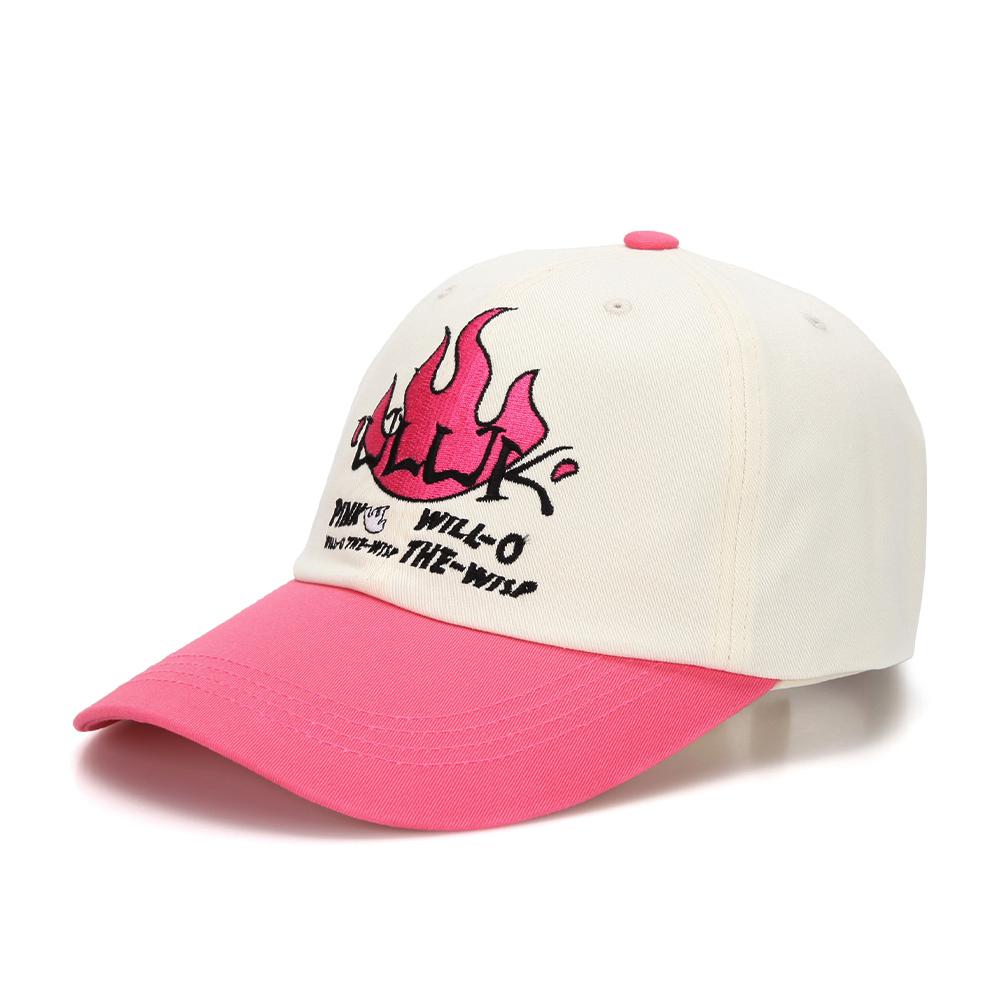 ULUK Will O' The Wisp Embroidered Cotton Color Block Ball Cap_Pink