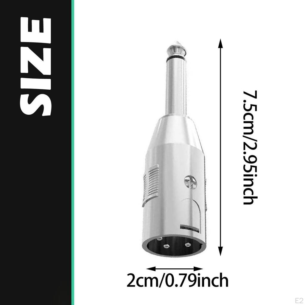 Adapter XLR to 6.5mm Jack Converter Portable Audio Connection Instrument Cable for