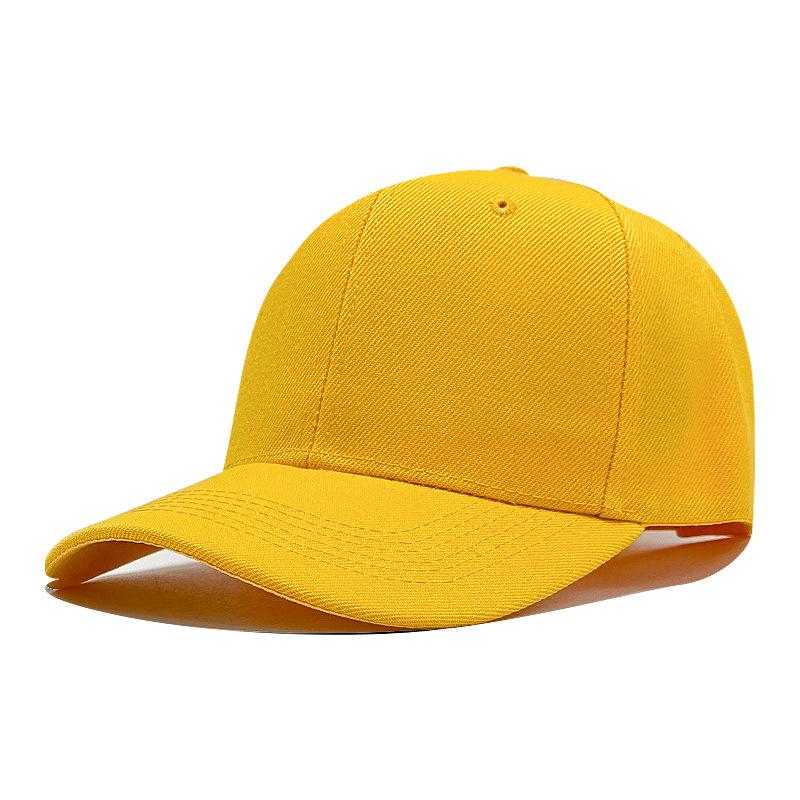 Solid color hardtop baseball cap acrylic hat hot selling versatile cap sun hat printing