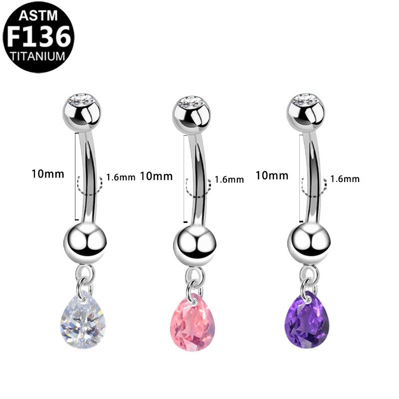 Titanium G23 Alloy Fashion Cross Navel Piercing Ring