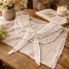 Solid Color Hollow-out Shawl Elegant Small Shawl Artistic Design Lace Shawl  Female Fashion
