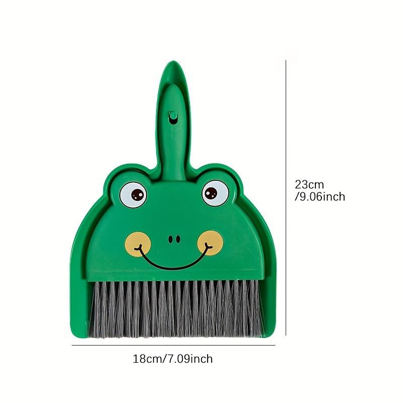Cute Animal Mini Cleaning Brush and Dustpan Set Durable, Portable, Ideal Gift for Travel, Camping, and Home Use