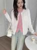 Round Neck Double-Layered Wool Cardigan for Women, 2024 Autumn/Winter Style, Knitted Cashmere Sweater Coat