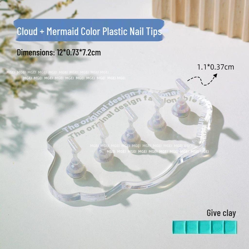 Non-Magnetic Nail Art Finger Cots: Cat Eye Acrylic Practice Base & Wearable Nail Pattern Stand