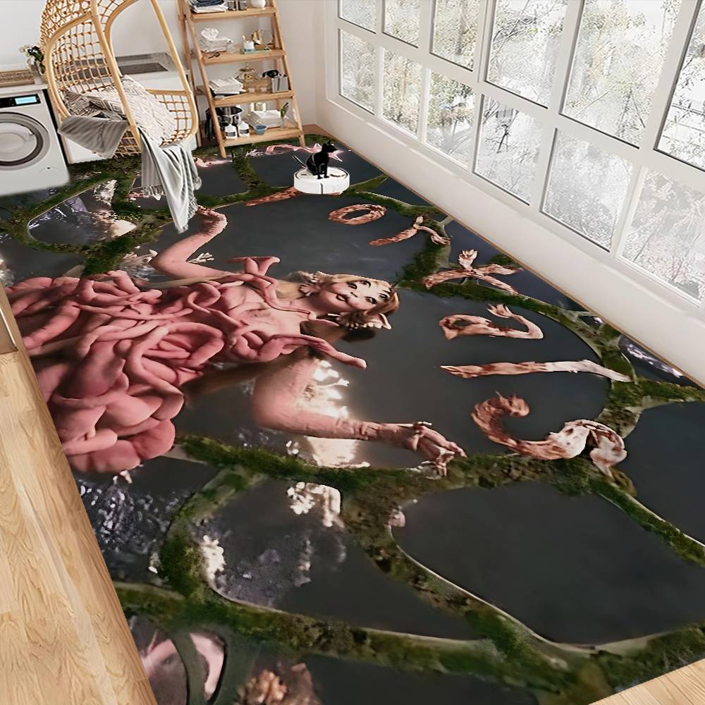 M-Melanie M-Martinez Singer Bathroom Mat INS Style Soft Bedroom Floor House Laundry Room Mat Anti-skid Welcome Doormat