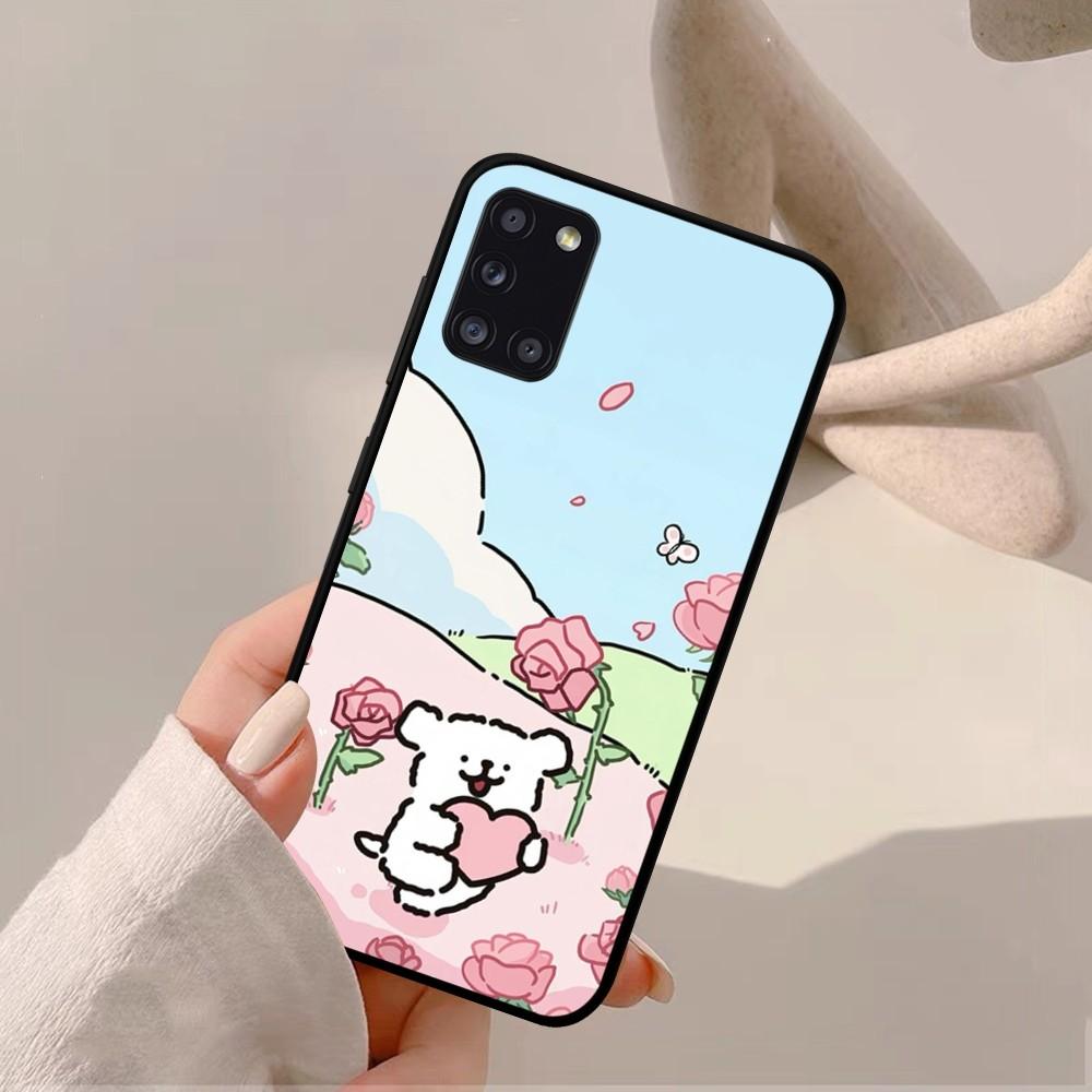 Cartoon Cute Hug Heart Dog Phone Case For Samsung A 10 11 12 13 20 21 22 30 31 32 40 51 52 53 70 71 72 73 91 13 Shell