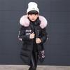Koreanischen Stil mittellange Mädchen Daunenjacke Winter Mädchen gepolsterte Jacke Baby gepolsterte Jacke Kinderkleidung