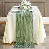 Semi-Sheer Gauze Table Runner Sage Cheesecloth Table Setting Dining  Vintage Wedding Decoration Banquets Arches Retro Boho Decor