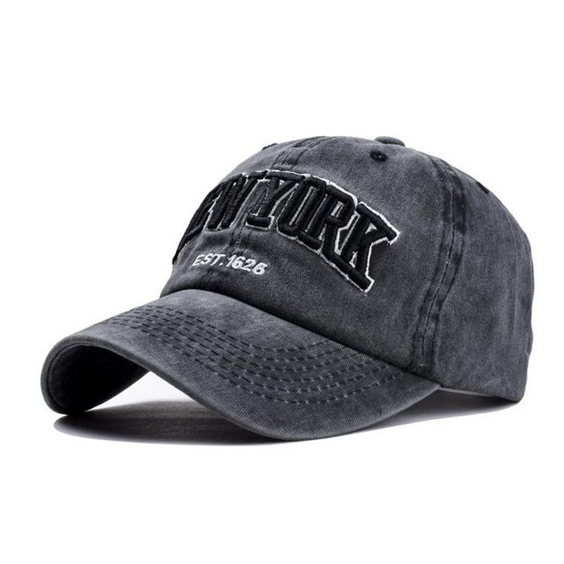 

Autumn and winter baseball cap denim washed cotton cap men and women adjustable hat wide brim hat sunshade Adjustable чёрный