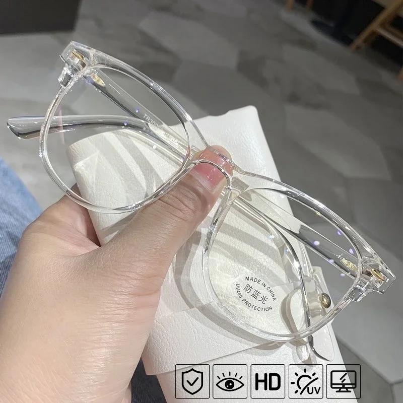 Y2K Eyeglasses Vintage Transparent Computer Glasses Frame Women Men Anti Blue Light Eyewear Blocking Glasses Optical Spectacle