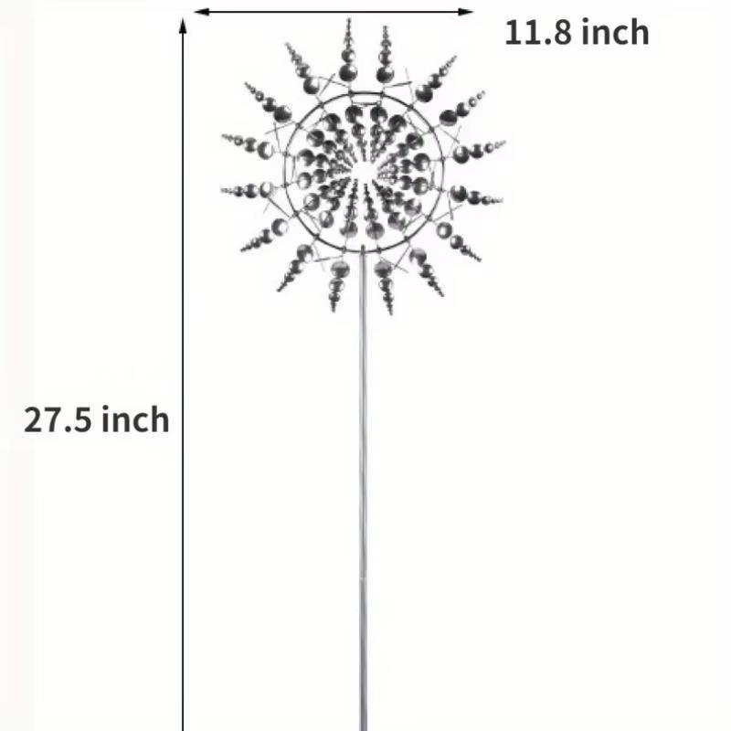 New Outdoor Metal Unique Windmill Iron Crafts Wind Power Rotating Sculpture Ornament Garden Art Decoration Windmill Ornaments