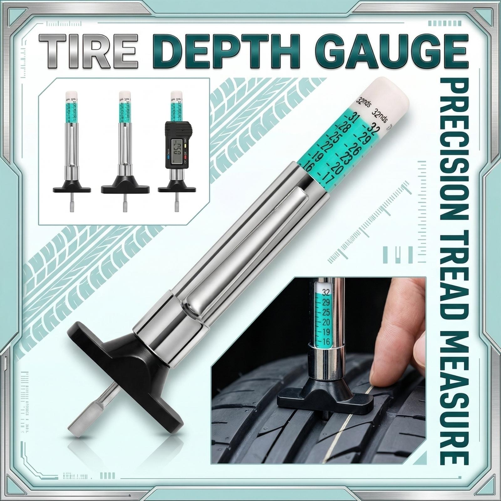 

Plastic Graduated Tire Depth Gauge One Size