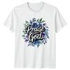 Praise God Womens T-Shirt Floral Watercolor Christianity Religion Faith