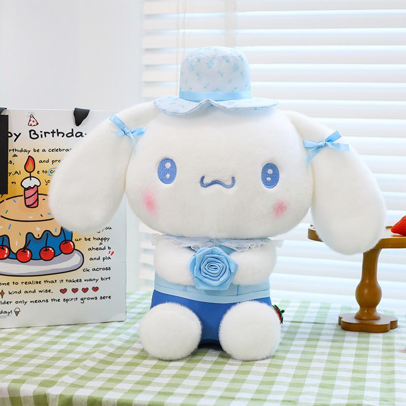 New Sanrio Kawaii Rose Hello Kitty Plush Toy Cinnamoroll Stuffed Doll Hello Kitty Cinnamoroll Birthday Christmas Gift for Kids