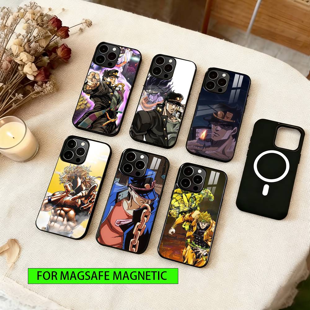 JoJo Bizarre Adventure Phone Case Magnetic with Magsafe Wireless Charging For iPhone17,16,15,14,13,12,11 Plus,Pro