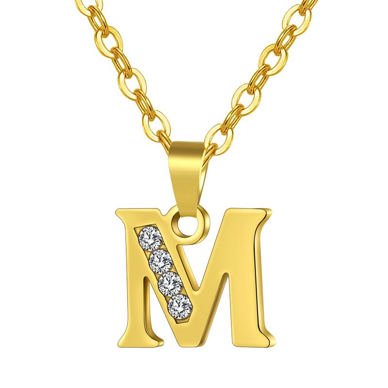 26-Letter Korean Style English Alphabet Pendant Necklace for Women and Besties