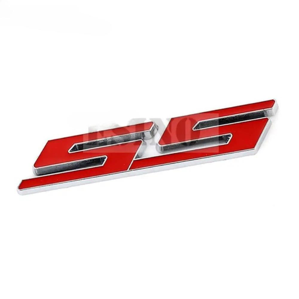 1Pc New SS Car Styling 3D Metal Chrome Zinc Alloy Emblem Car Body SS Front Grill Badge Sticker Decal for Camaro SS