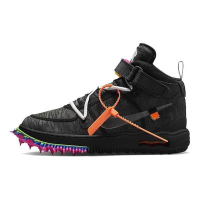 Off-White X Air Force 1 Mid Black Unisex Sneakers Clear DO6290-001