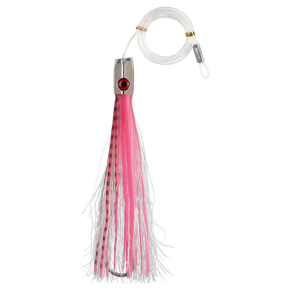 

6Pcs Skirt Trolling Fishing Lures 90G/3.17Oz Big Game Saltwater Trolling Lures With Shark Hook Leader Line For Wahoo Tuna Marlin Quality