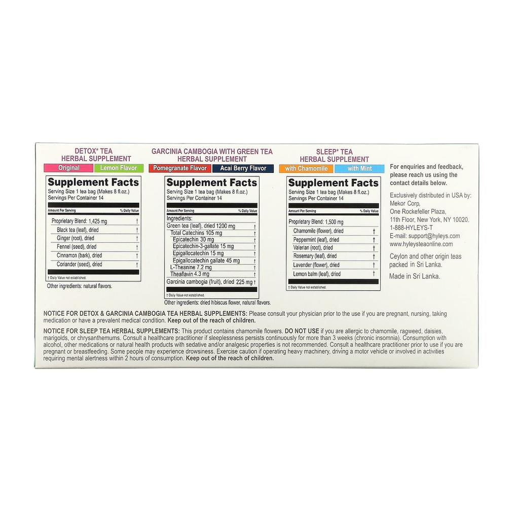 14 Day Detox Kit, Assorted Flavors, 42 Foil Wrapped Tea Bags, 63G (2.22Oz)