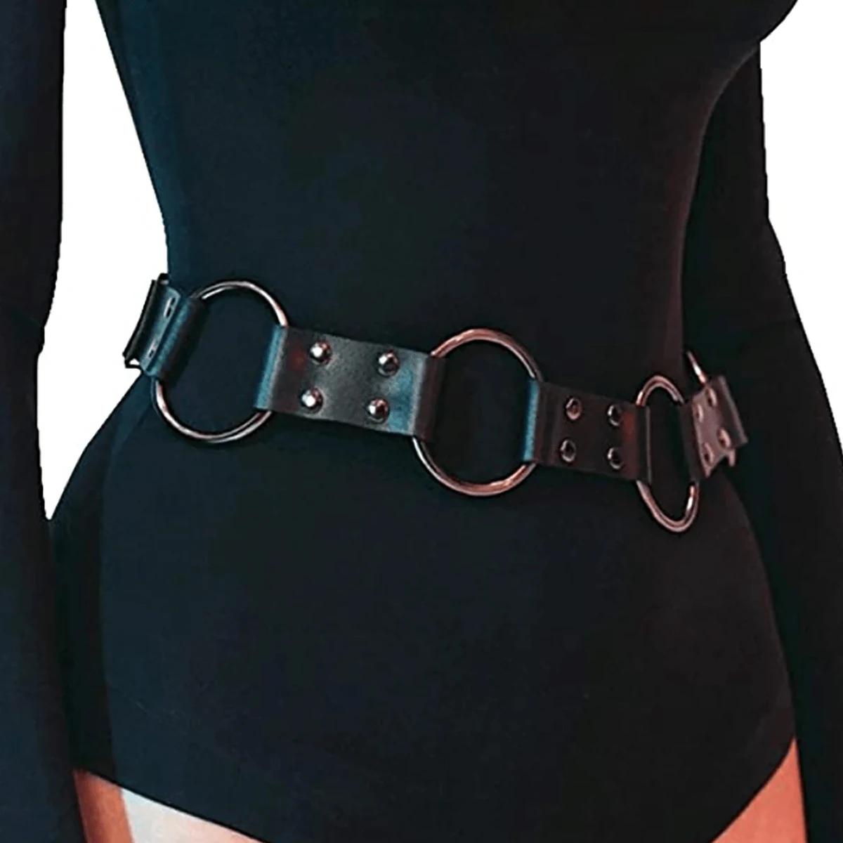 Pu Leather Harness Waist Belt Women Fashion Suspenders for Women Punk Decor Waist Belt Straps Gothic Clothing Accessories