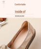 Women's Retro Ethnic Handmade Floral Cowhide Wedge Shoes with Thick Soft Sole