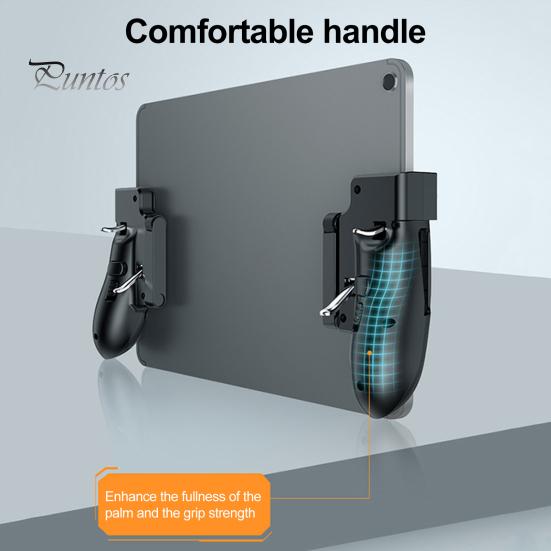 Conductive Rubber Buttons 1 Pair Gaming Handle for Tablet, 6 Finger Game Joystick Trigger Handle, Anti-Slip Gamepad Controller Accessory Mobile