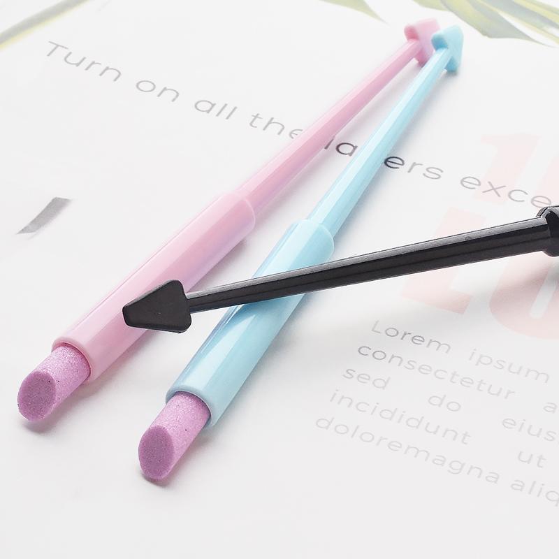 3Pcs Nail Art Pusher Quartz Head Scrubs Stone Cuticle Stick Pen 2 Way Triangle Spoon Cuticle Pusher Pedicure Care Manicure Tools