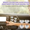 4Pcs Car Vent Clips, Bling Heart Air Vent Clips, Universal Air Conditioning Freshener Clip for Decorative White Car Accessories