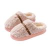 Wear Resistant, Anti Slip, Lightweight Plush Slippers with Warm and Thick Soles for Couples, Home Warming Cotton Slippers In Winter