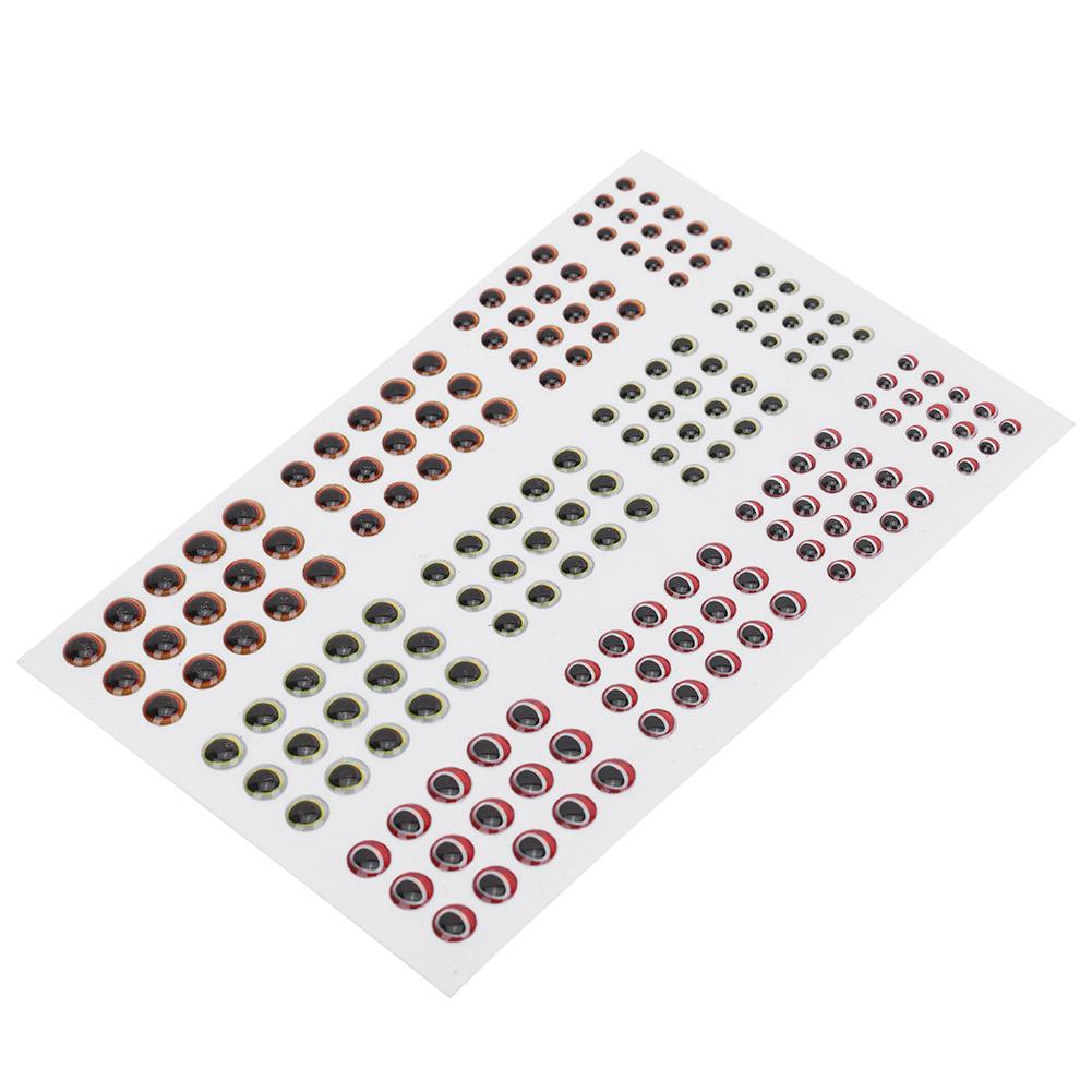 

Fishing Lure Artificial Fish Eyes Fishing Hook Crafts 3D Waterdrop Fish Eyes 183pcs Size 1