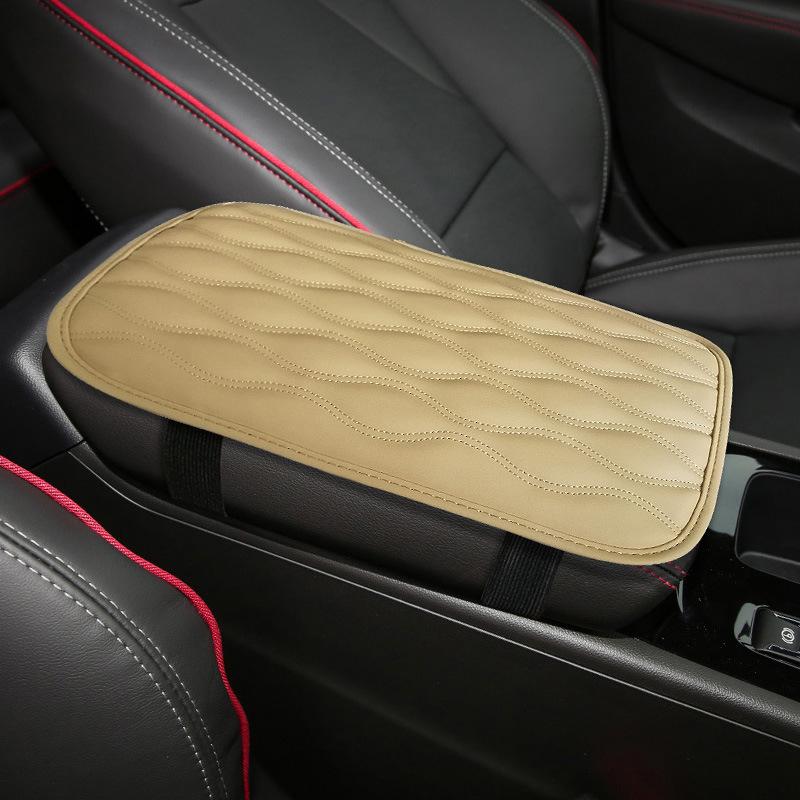 

Чехол для центральной консоли автомобиля из искусственной кожи, подлокотники для автомобильных сидений, накладки на ящики с эластичным ремешком, защитный чехол для подлокотника автомобиля