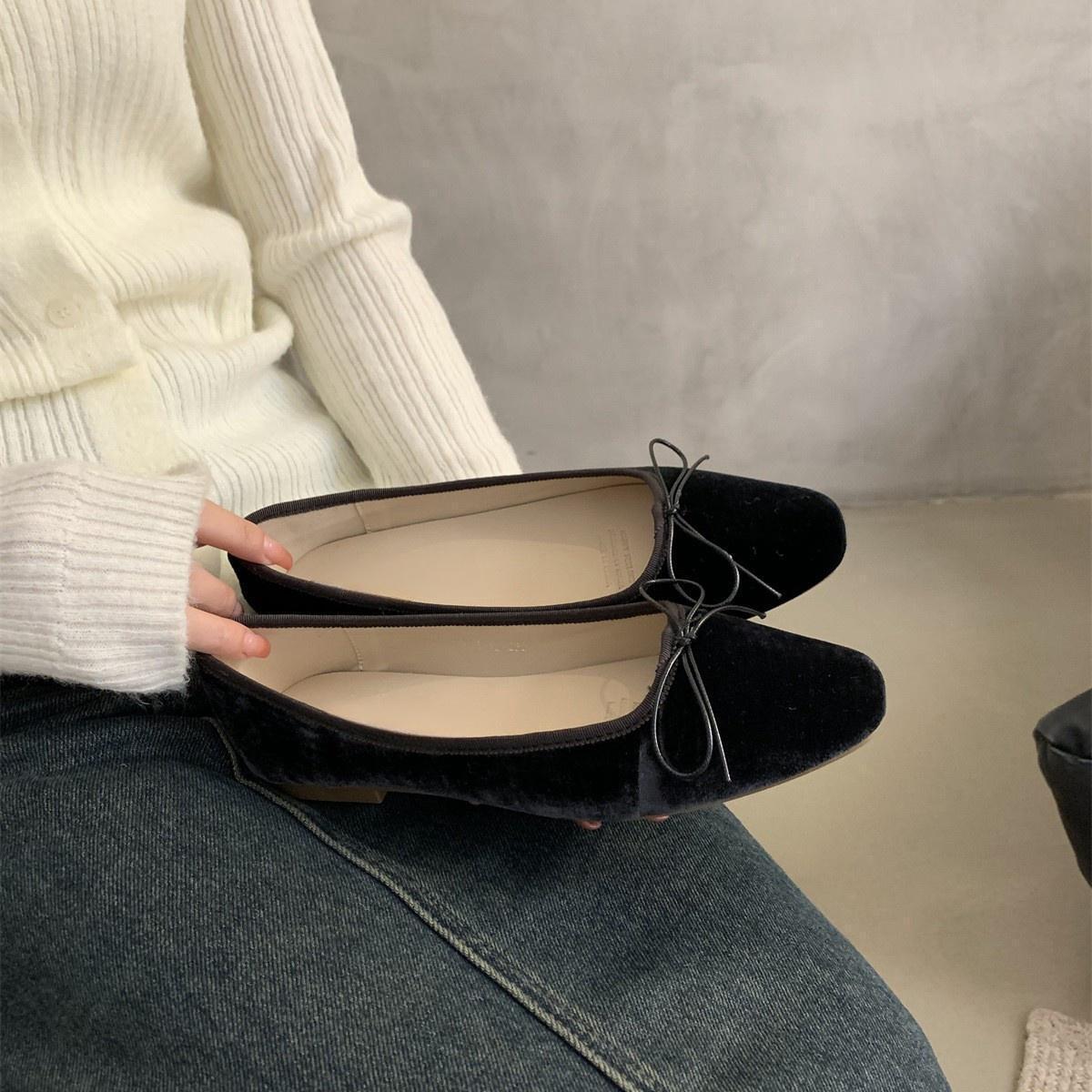 

Французский темперамент замшевые туфли с мелким горлом женские весенние и осенние новые корейские версии нежные сказочные ветры одна педаль плоские шапочки туфли 35 чёрный