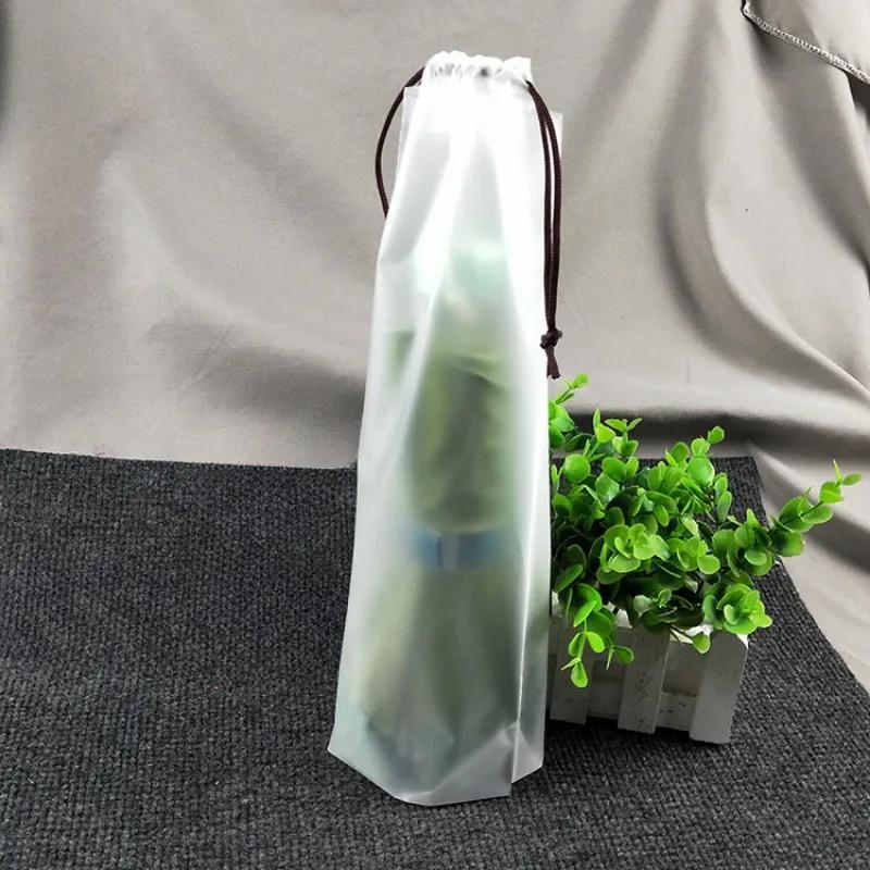 2Pcs Translucent Drawstring Frosted Storage Bag for Umbrella Portable Kid Outdoor Umbrella Scratch-Proof Dustproof White Sleeve