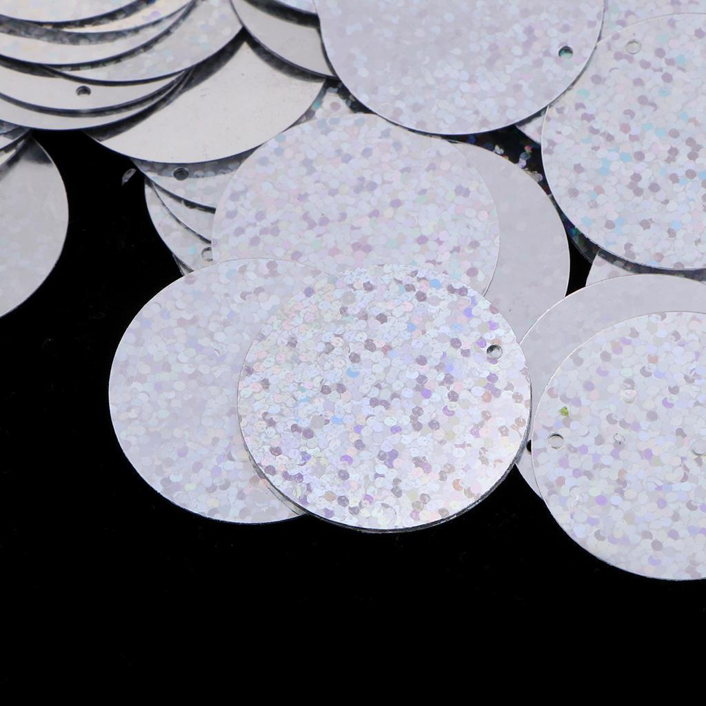 100g / Pack 3cm Round Sequin Paillette Iridescent Spangles For Clothing Sewing Wedding DIY Craft