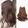 Bybrana V-shaped micro curly hair extensions worn with natural synthetic wigs