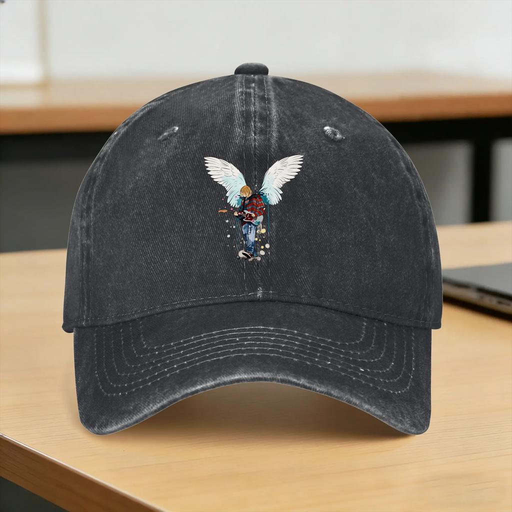Rock KKurt Cobain Saviour Unisex Saint Washed Baseball Cap Casual Sun Trucker Hat Summer Unisex Women Kpop Rock Baseball Caps