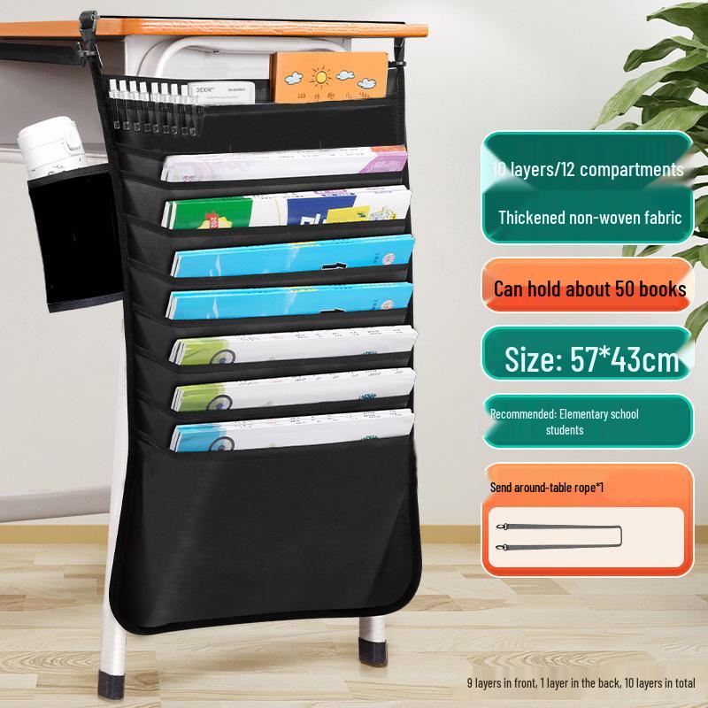 Large Capacity Hanging Bedside Book Bag - Ideal for Middle & High School Students