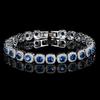 ZhuangSheng Jewelry Vintage Simulated Corundum Bracelet Women 4mm Main Stone 17/18cm