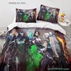 Gaming Valorant Bedding Set Single Twin Full Queen King Size Bed Set Aldult Kid Bedroom Duvetcover Sets 3D Print Anime 030