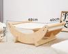 2 in 1 Wood Pet Cat Bed Cat Hammock Cradle Sofa House Furniture Kitten Indoor Washable Removable Sleeping Bed Kitten Cat Net Fou