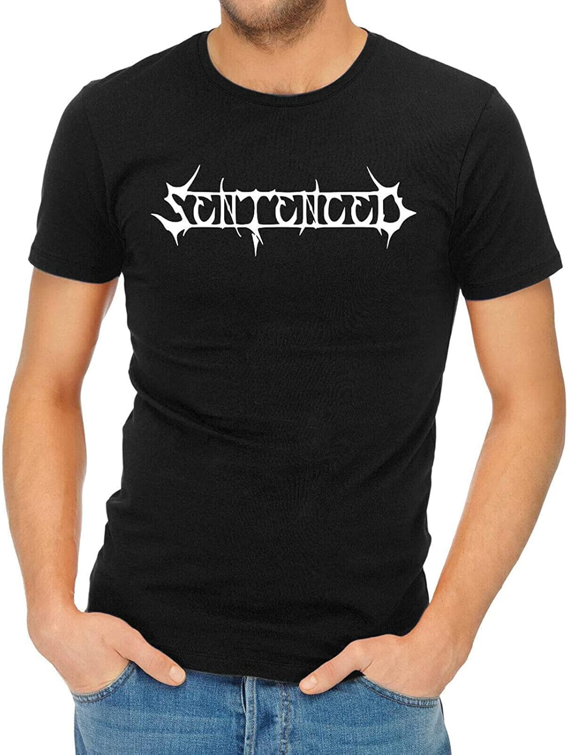 Men s at Sentenced Title Logo T Shirt XS чёрный