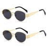 2PCS Vintage Round Metal Sunglasses Women Men Retro Fashion Brand Sun Glasses Outdoor Driving Fishing Male Female Glasses UV400