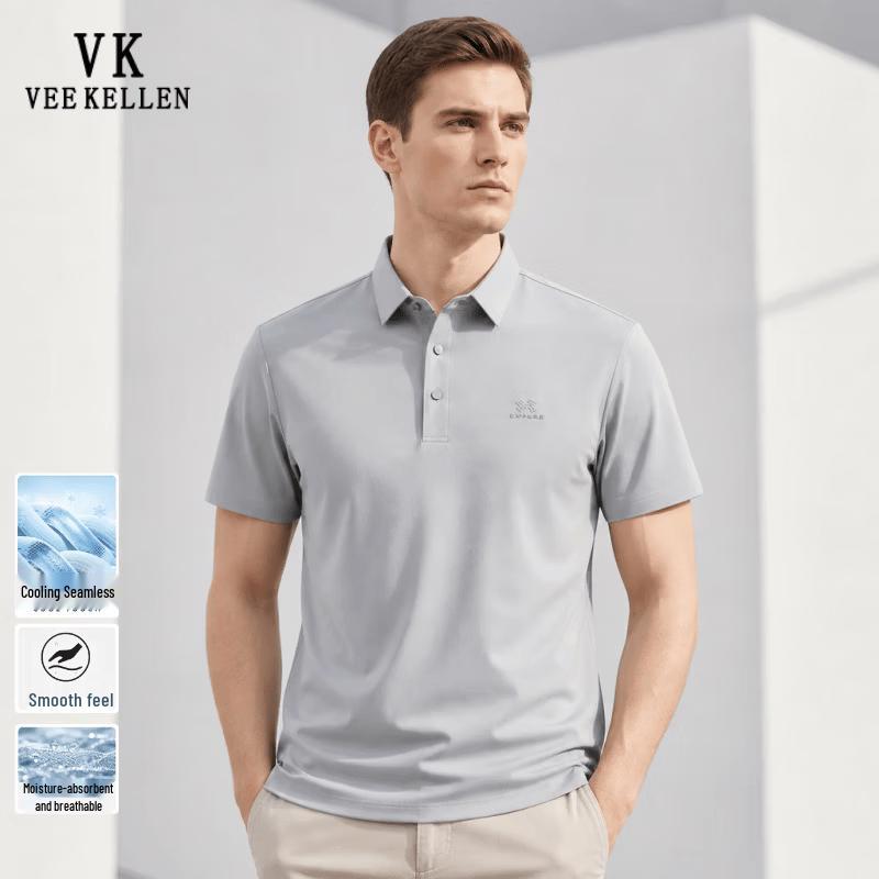 VEE KELLEN Men s Casual Short Sleeve Polo T-shirt M