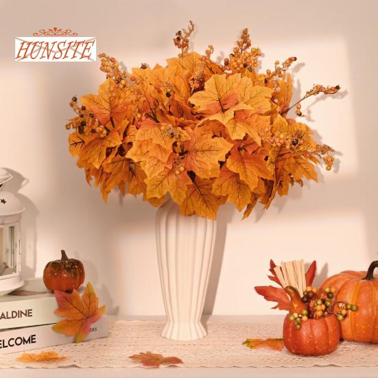 

Искусственный кленовый лист, не увядающий, долговечный ягодный декор на День Благодарения
