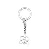 Celtic Knot Charm Hexagram Keychain Irish Amulet Key Ring 28mm Ring