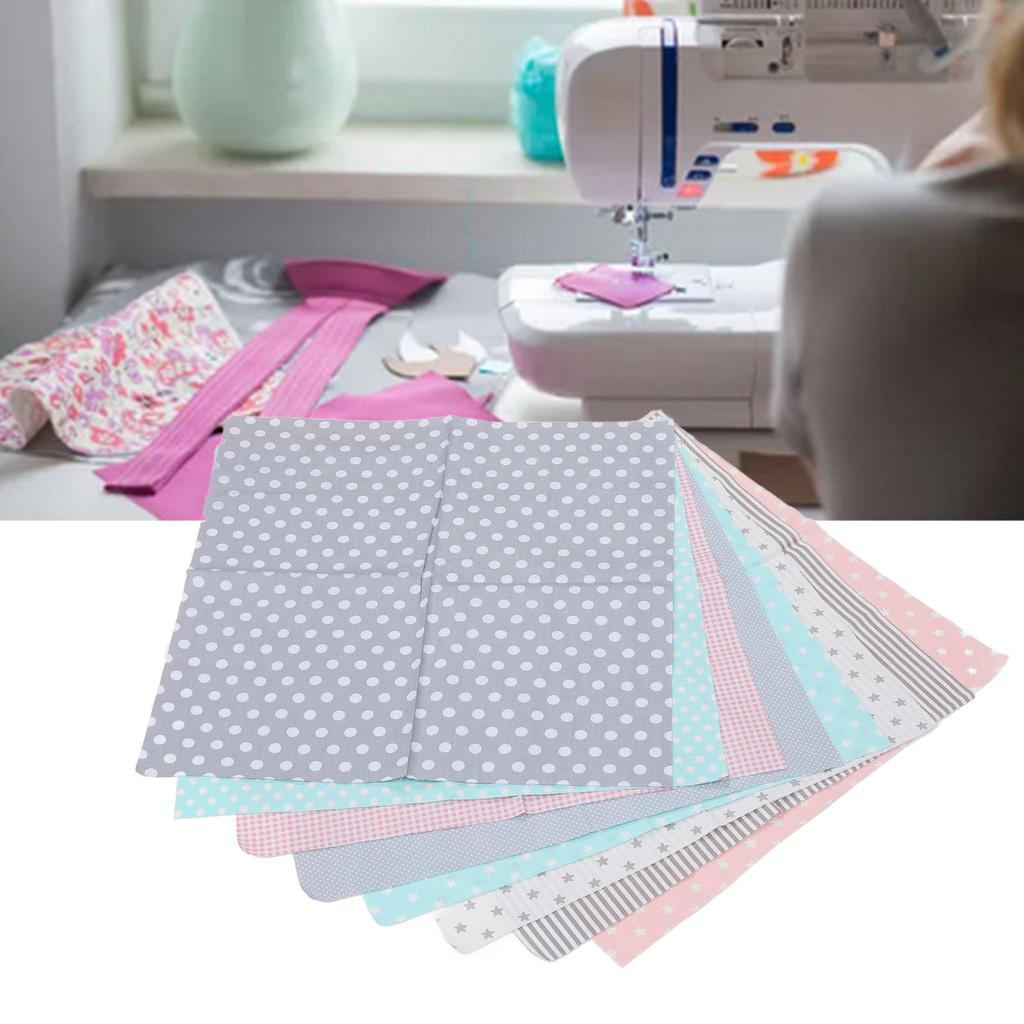 8pcs Quilting Cloth Soft Breathable Skin Friendly Cotton Sewing Fabric for   Craft Clothes 50x50cm