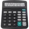Desk Calculator, Basic Office Calculator with 12 Digits Large Display, Dual Solar Power and Battery, 4 Function Simple Calculation, Big Button for